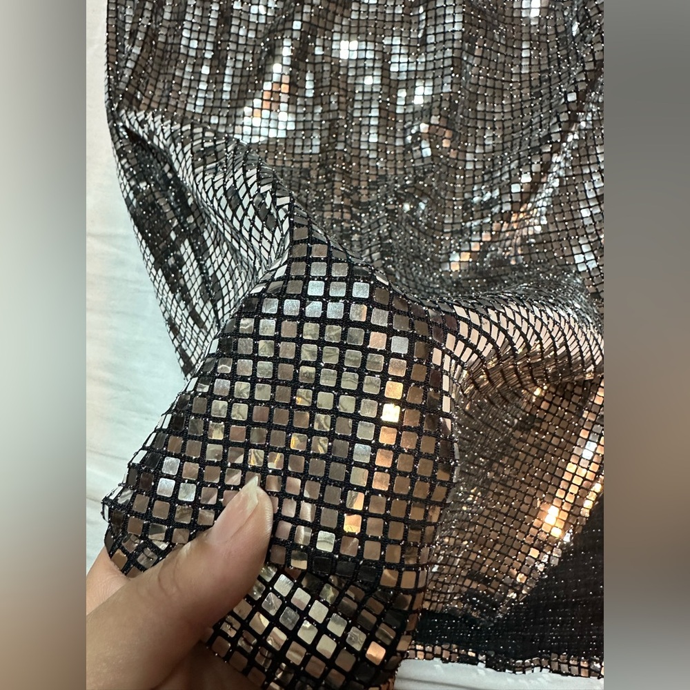 Zara Metallic One Shoulder Dress - Picture 3 of 14